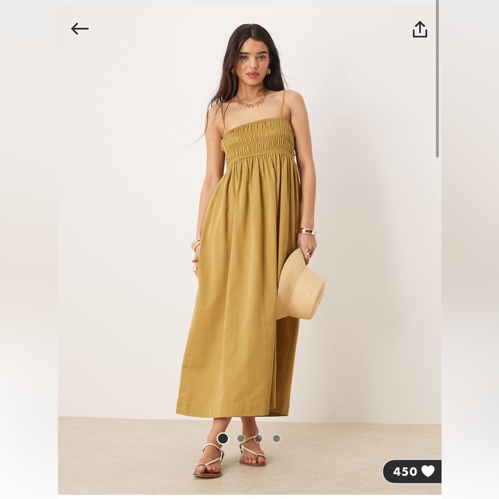 ASOS Mustard Maxi Skirt